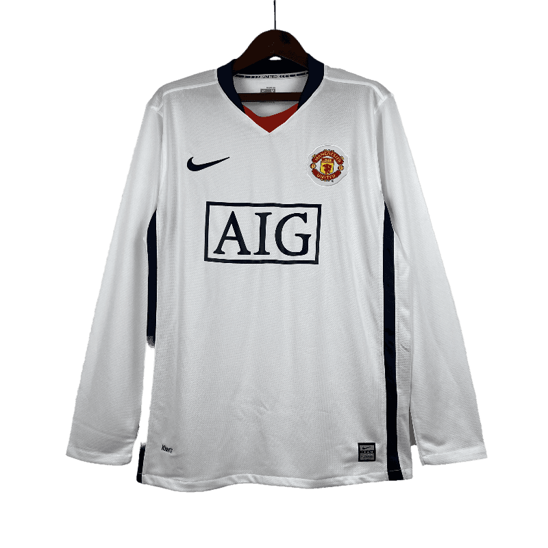 Manchester United Retro Long Sleeve 2007/08 White