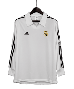 Real Madrid Retro 2002 Long Sleeve Home